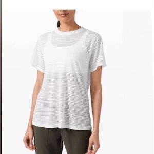 Women's White Striped Top